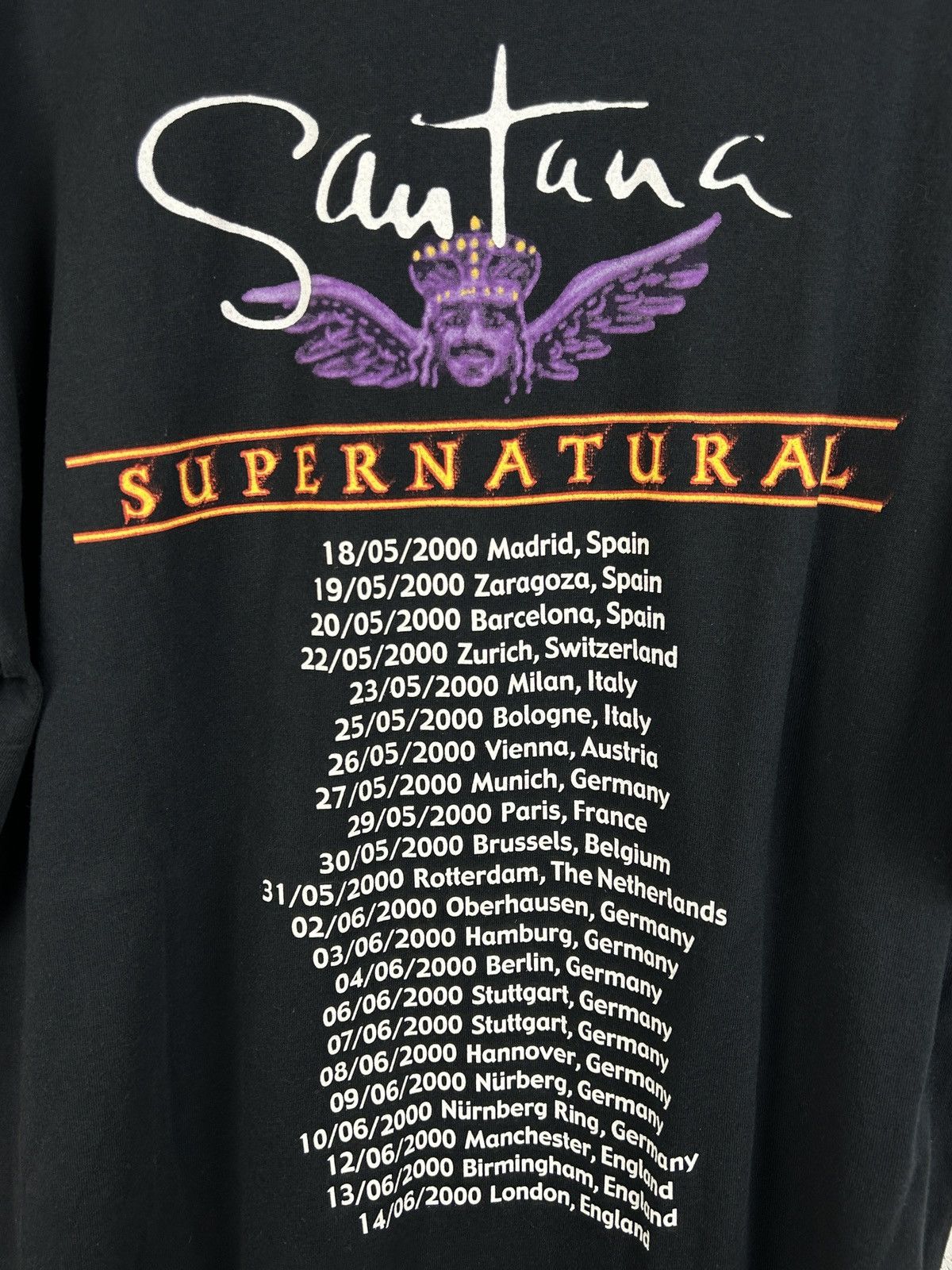 Band Tees Vintage 1999 Carlos Santana Supernatural 00 Tour T-Shirt Size US XL / EU 56 / 4 - 6 Thumbnail