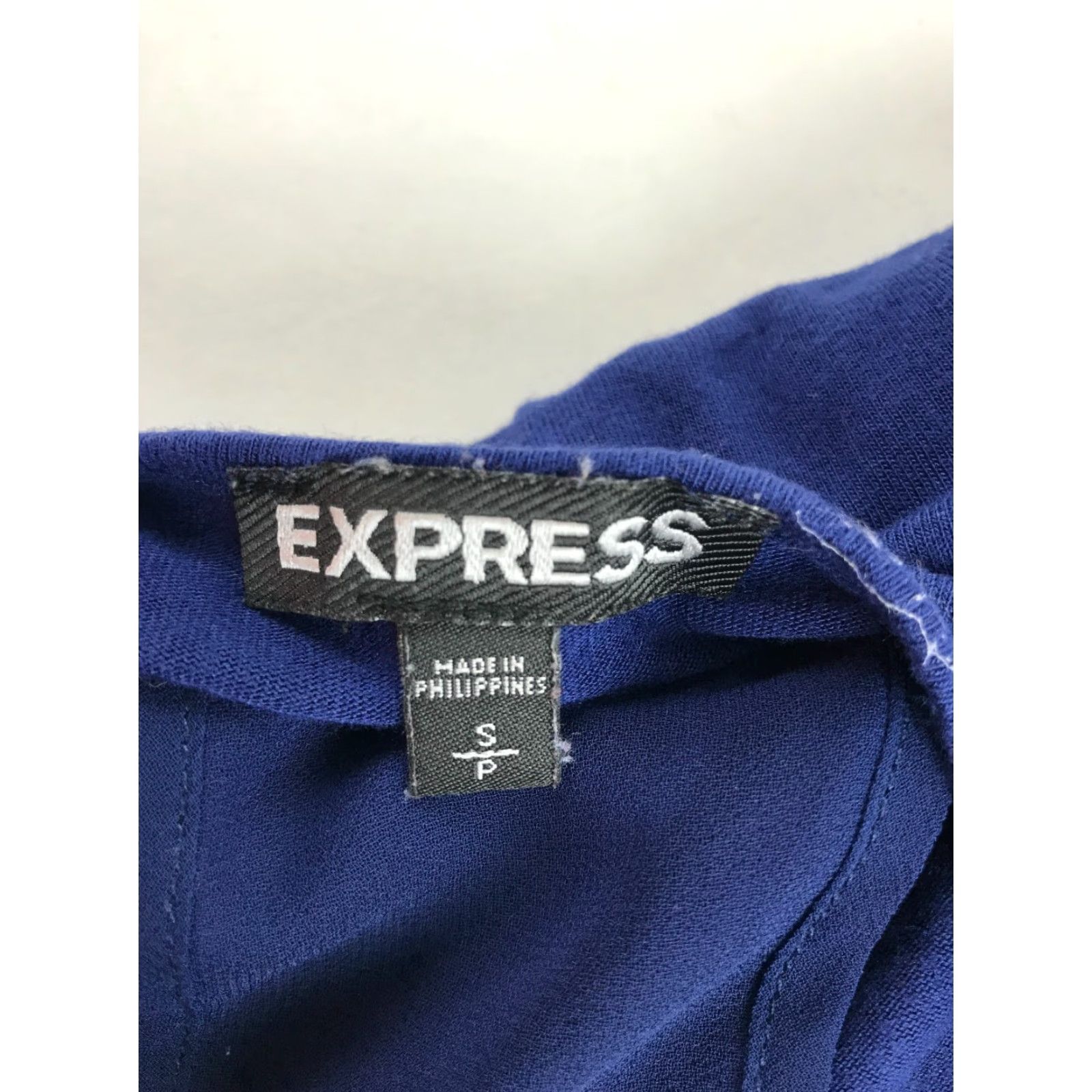 Express Express T-Shirt Navy Blue Long Sleeve High-Low Hem Stretch Womens Small XS? Size S / US 4 / IT 40 - 5 Thumbnail