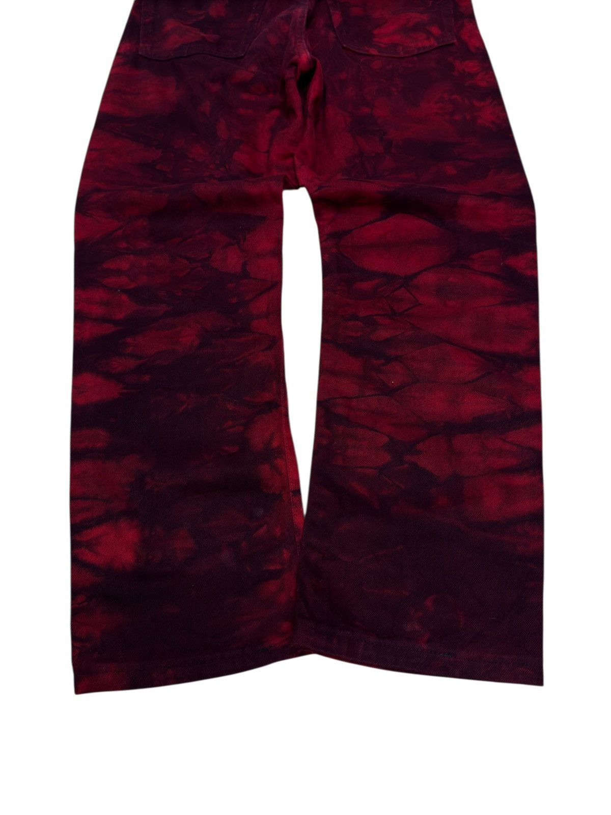 Vintage Big John Red Smoke Wash Tie Dye Jeans Japanese Streetwear Size US 29 - 11 Thumbnail