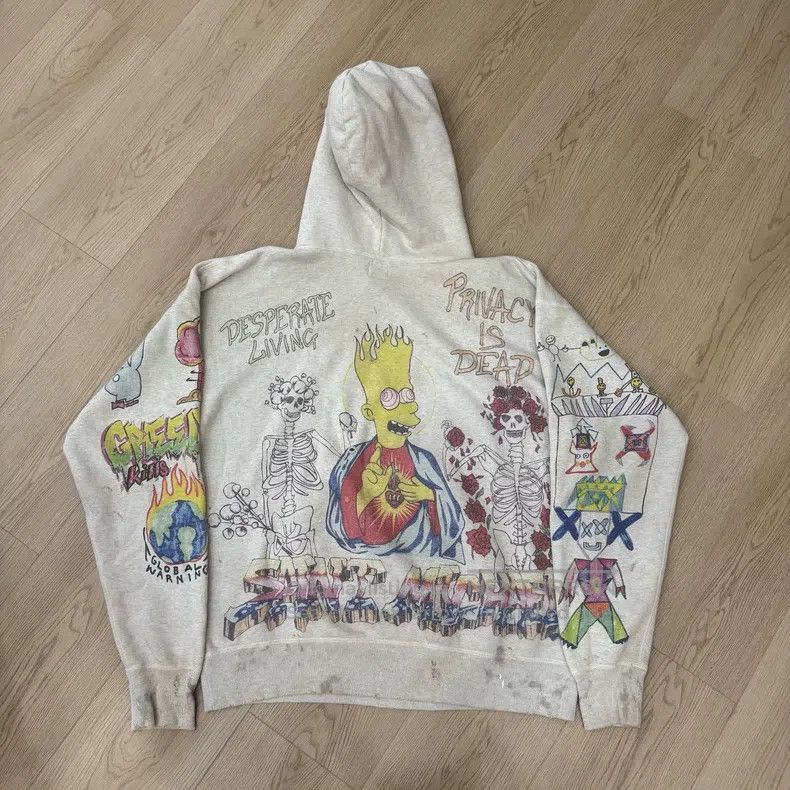 Saint Michael Saint Michael Simpson graffiti do old vandal hoodie. Size US XL / EU 56 / 4 - 2 Thumbnail