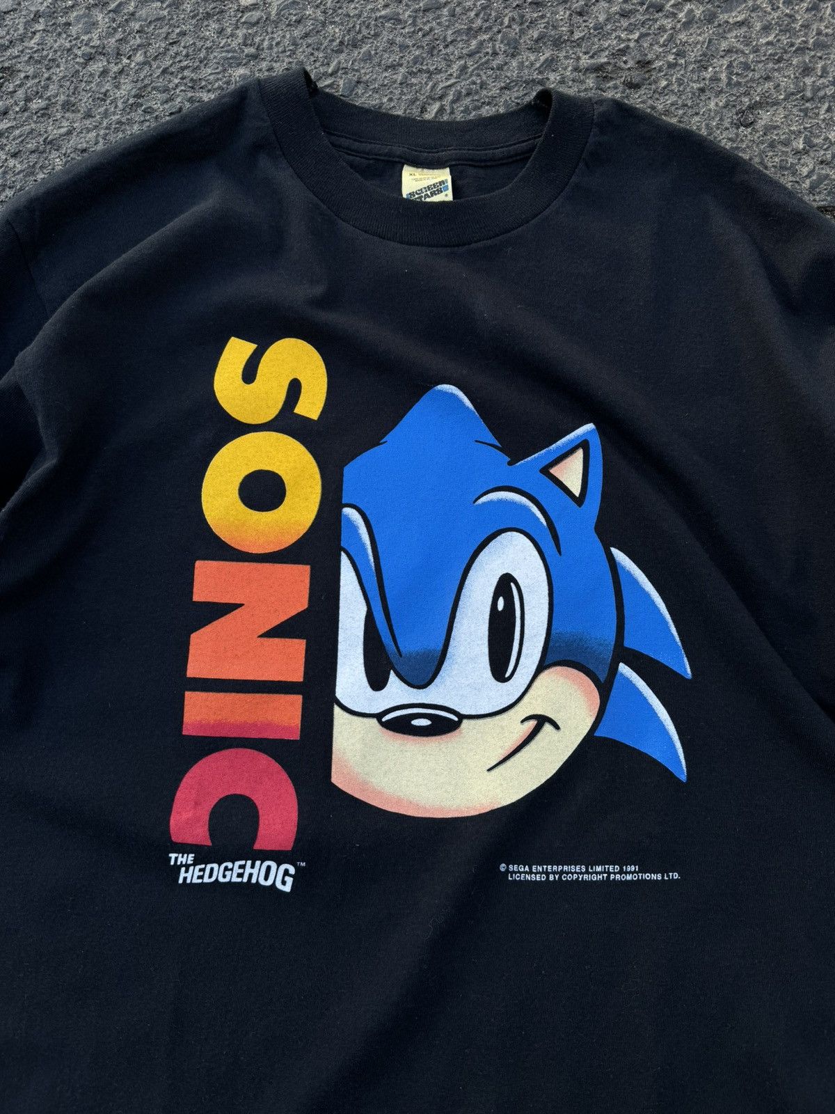 Nintendo 1991 Vintage Sonic The Hedgehog Sega Tees XL Single Stitch Size US XL / EU 56 / 4 - 3 Thumbnail