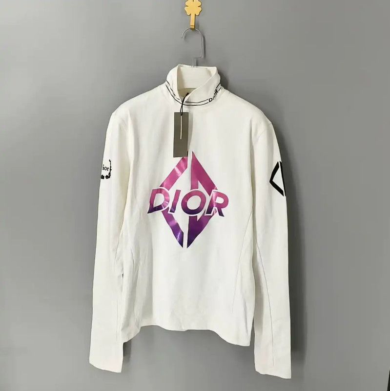 Dior Dior White Long Sleeve Men's Pullover 0089 Size US L / EU 52-54 / 3 - 1 Thumbnail