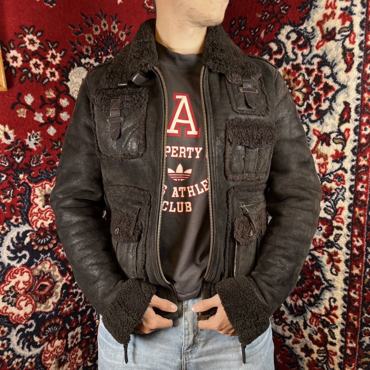 Dolce & Gabbana AW2009/10 Dolce & Gabbana Utility Bomber Shearling Jacket Size US L / EU 52-54 / 3 - 5 Thumbnail