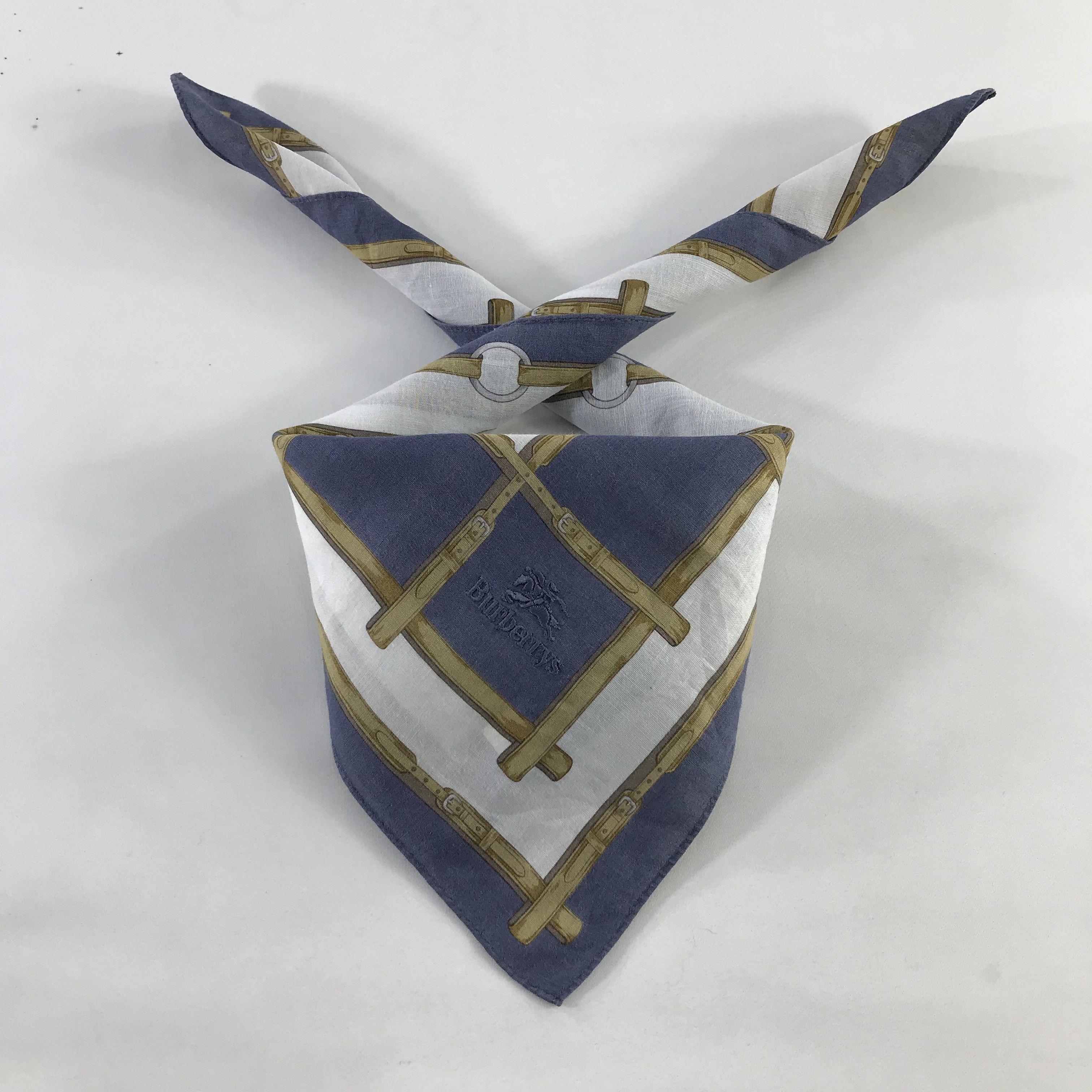 Burberry × Vintage Burberry Bandana / Handkerchief / Neckerchief - S396 Size ONE SIZE - 3 Thumbnail
