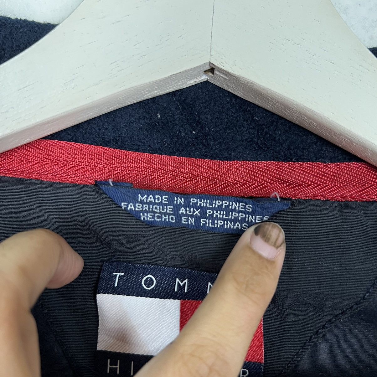Tommy Hilfiger × Vintage 🔥 90s VINTAGE TOMMY HILFIGER FLEECE JACKET Size US L / EU 52-54 / 3 - 13 Thumbnail