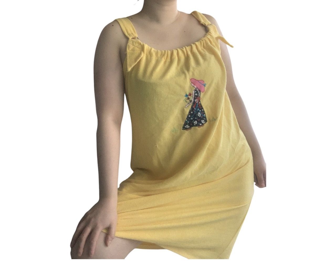 Vintage Vintage 80s Terrycloth Organic Cotton Dress S/M Size M / US 6-8 / IT 42-44 - 3 Thumbnail