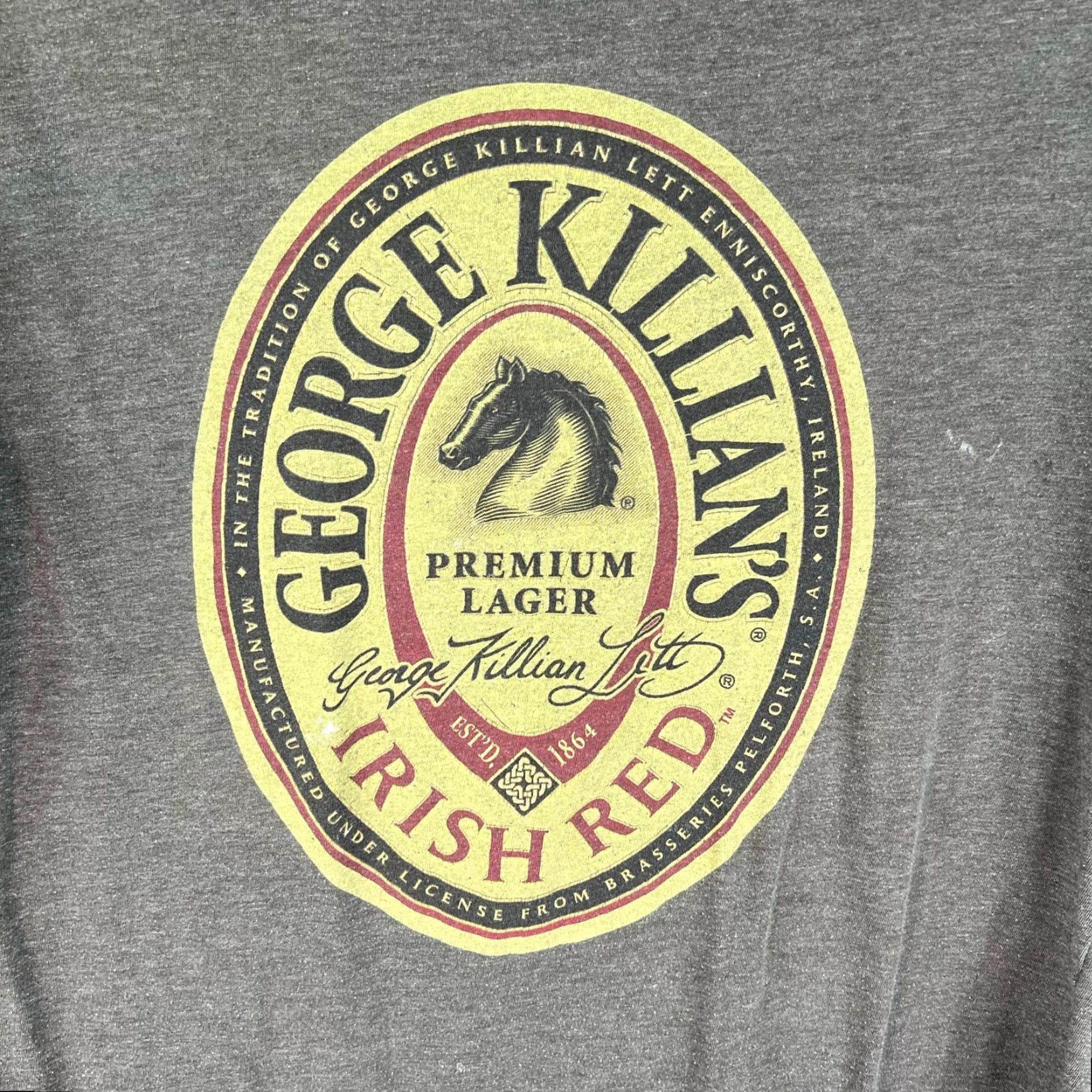 Vintage George Kilian's Irish Red Beer T shirt Mens Size L Brown Graphic Tee Distressed Size US L / EU 52-54 / 3 - 3 Thumbnail