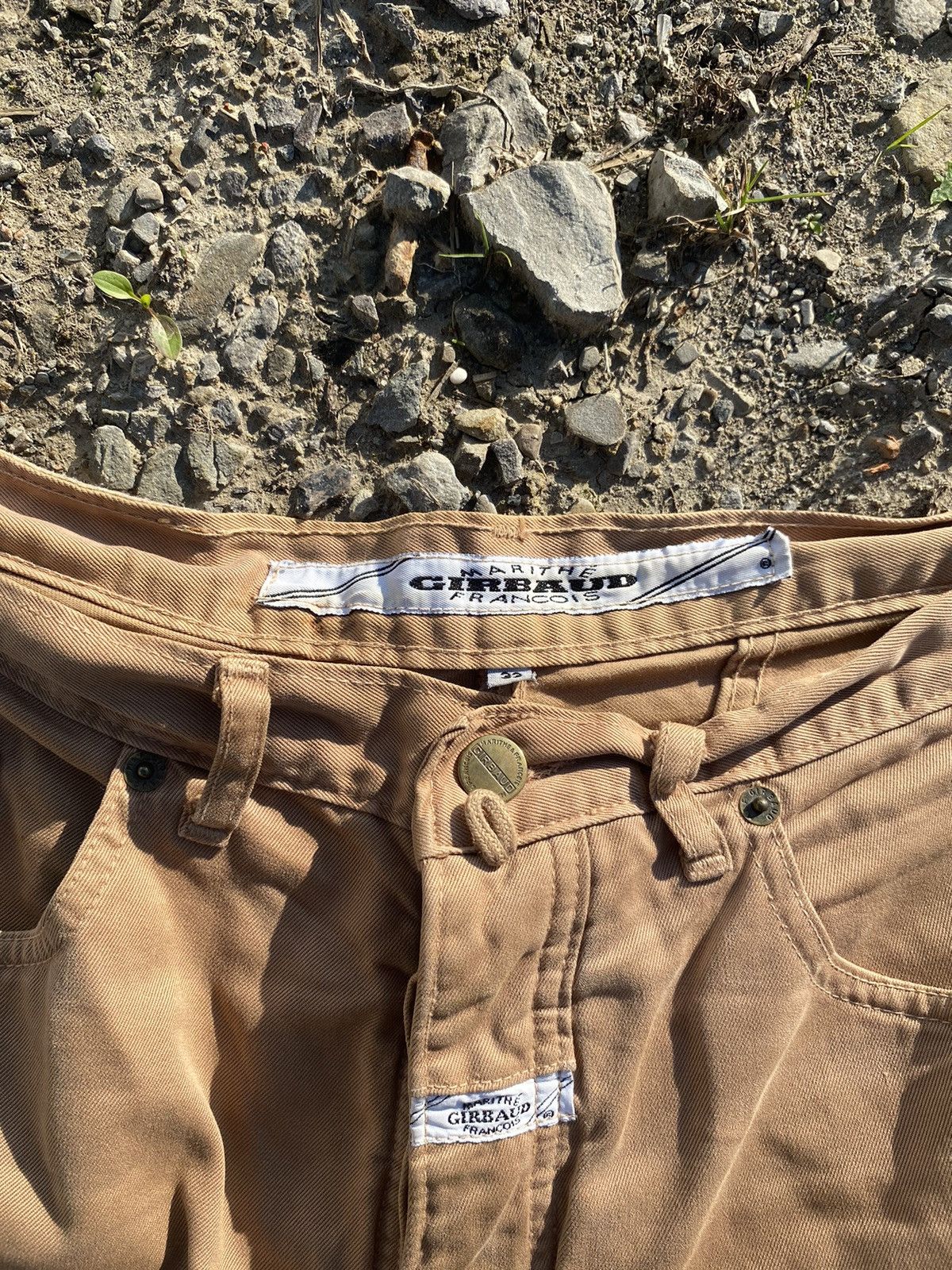 Marithe + Francois Girbaud Martihe Gibraud Francois – Beige Work Shorts (Size 33) Size US 33 - 2 Thumbnail