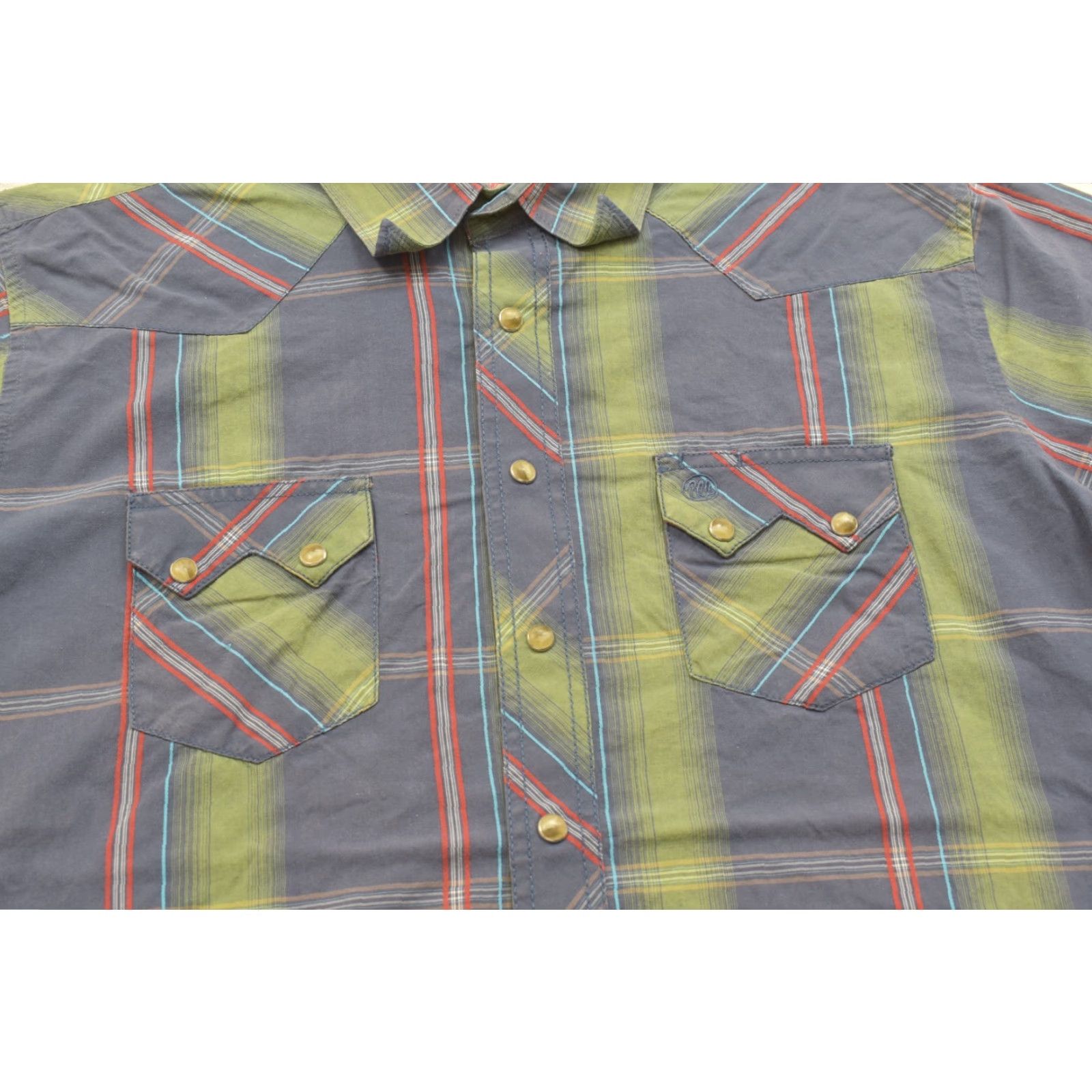Wrangler Wrangler American Cowboys Men Blue Green Plaid Western Snap Shirt L Pearl Size US L / EU 52-54 / 3 - 6 Thumbnail