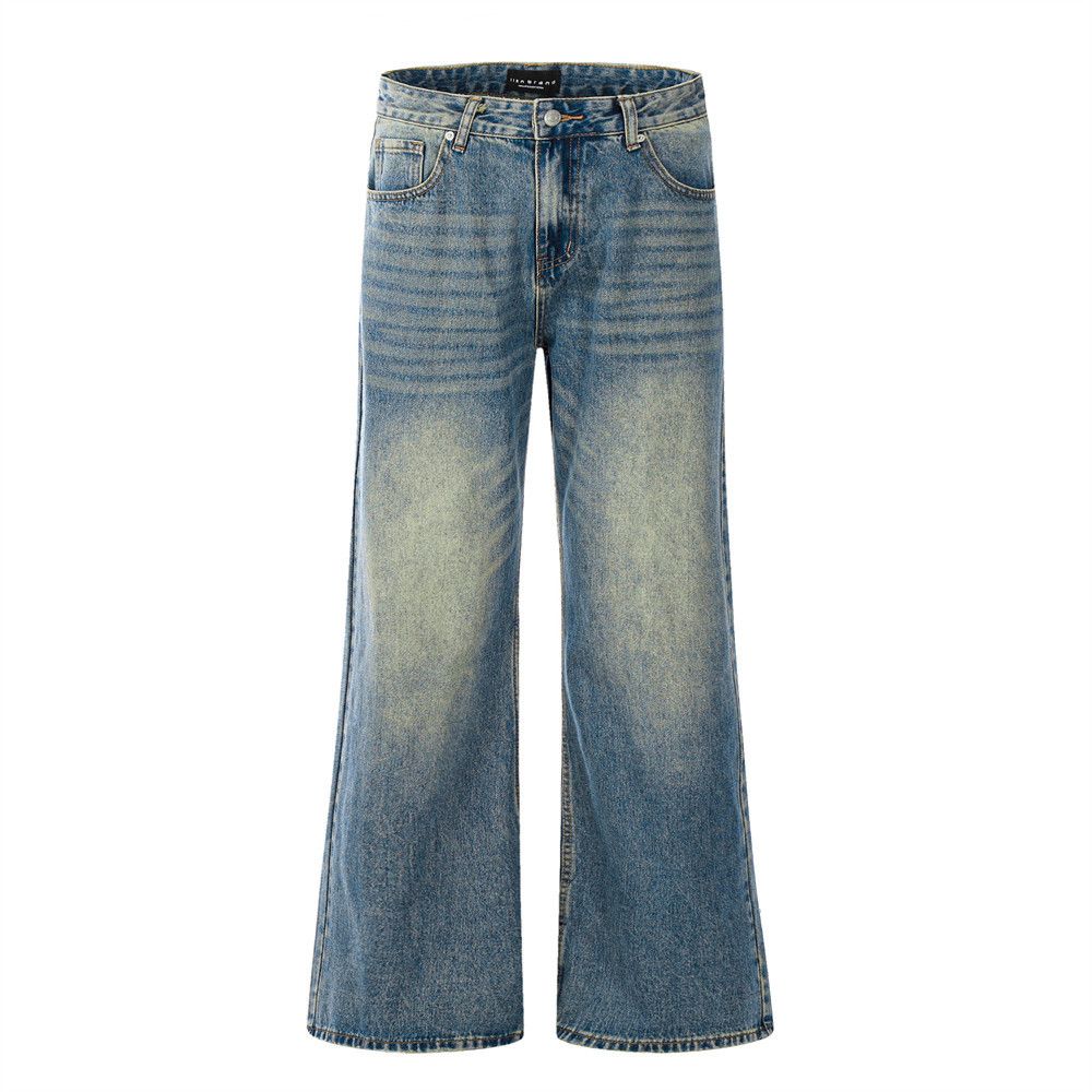 Jean Men's hippie trendy loose washed flared jeans Size US 32 / EU 48 - 1 Thumbnail