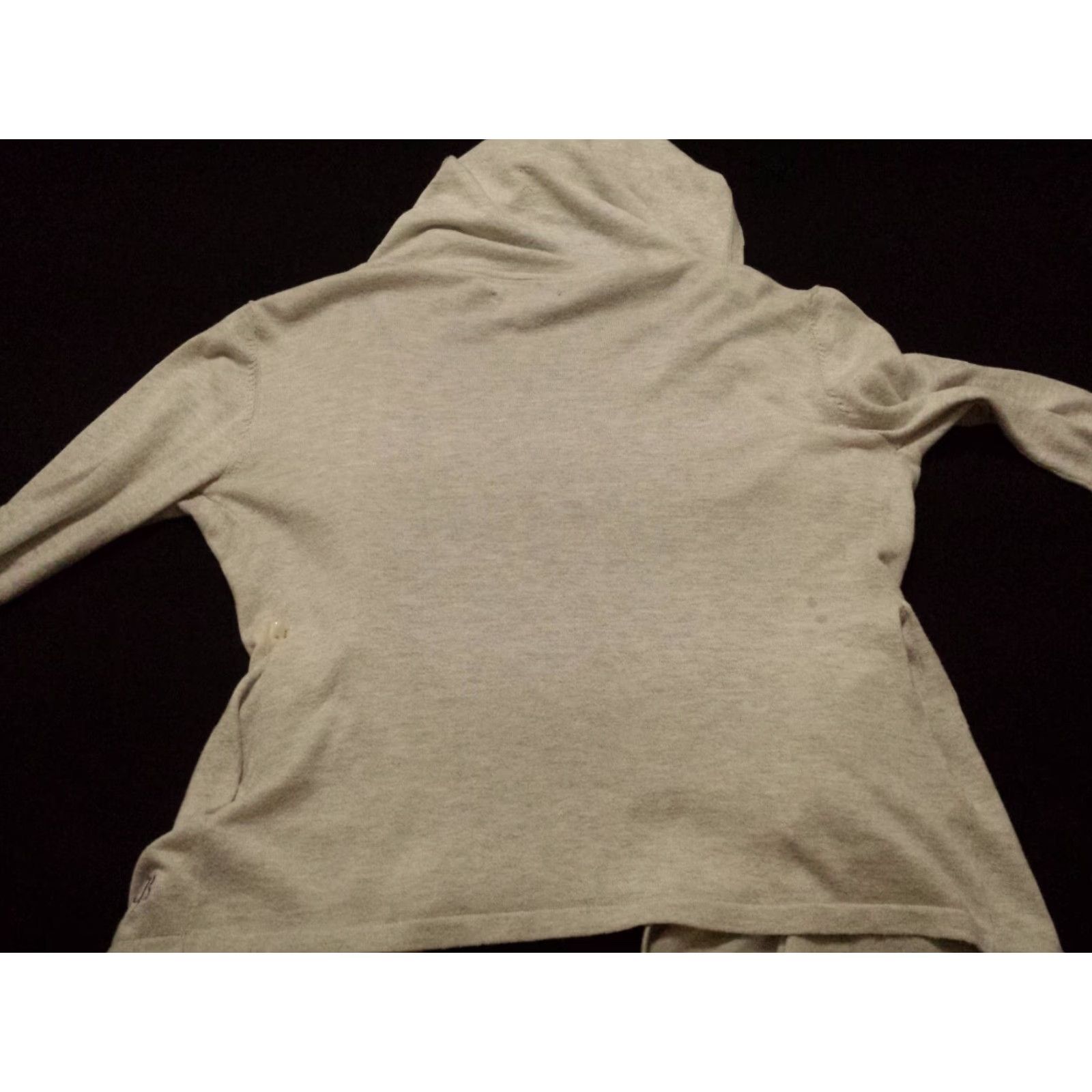 Vintage Betabrand Cardigan Sweater Shirt Open Front Gray Cotton Blend Nylon Silk Long Sleeve Womens M/L Medium Gray Size L / US 10 / IT 46 - 6 Thumbnail