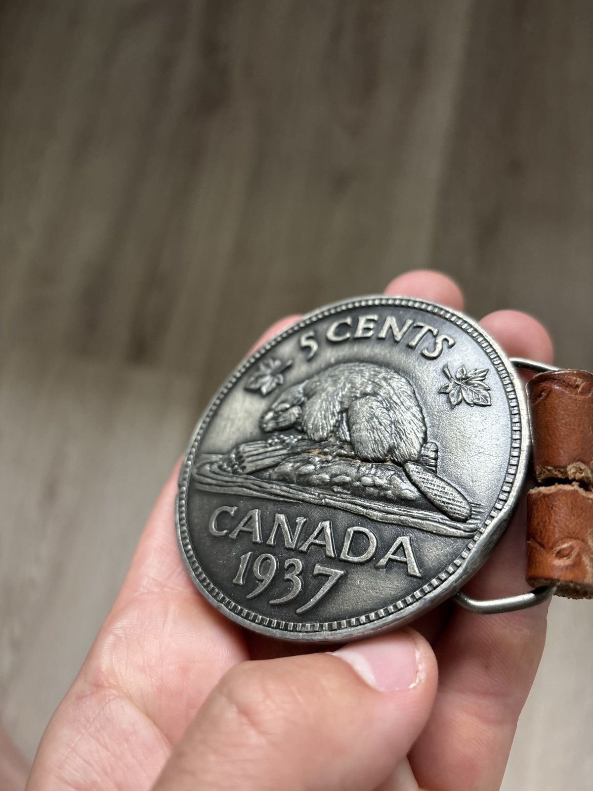 Other Jimm Watson 1977 – Canada 5 Cents 1937 Beaver Belt Buckle Size ONE SIZE - 19 Thumbnail