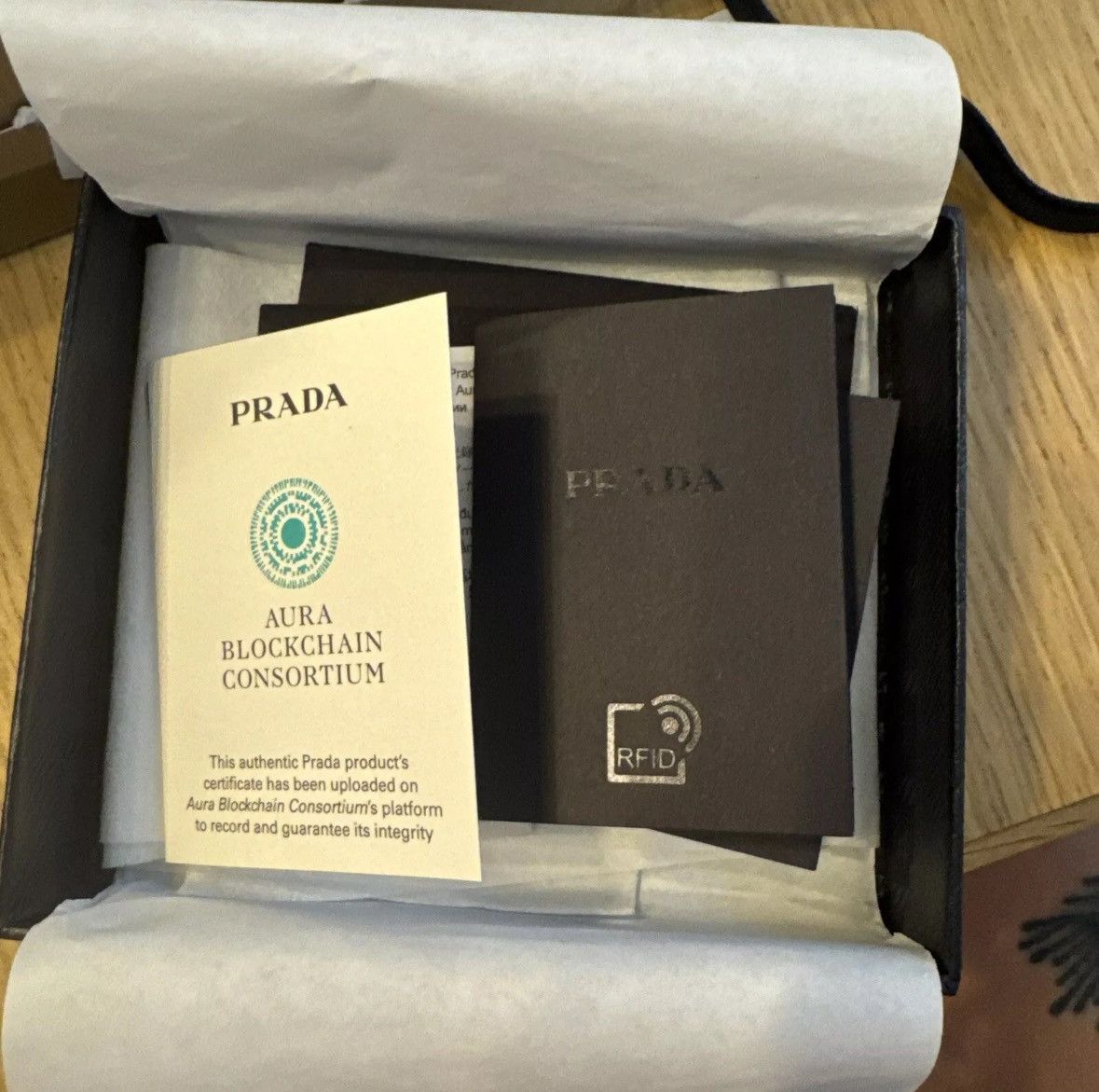 Prada Prada Saffiano Men’s Leather Wallet Size ONE SIZE - 3 Thumbnail