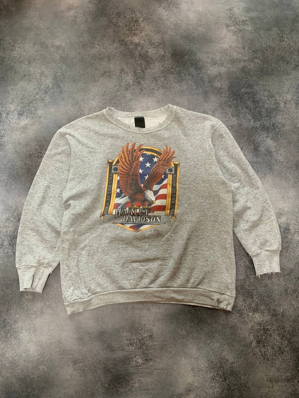 90'S Harley Davidson Hanes Eagle Pattern Advertising Sweatshirt Vintage /eaa514418