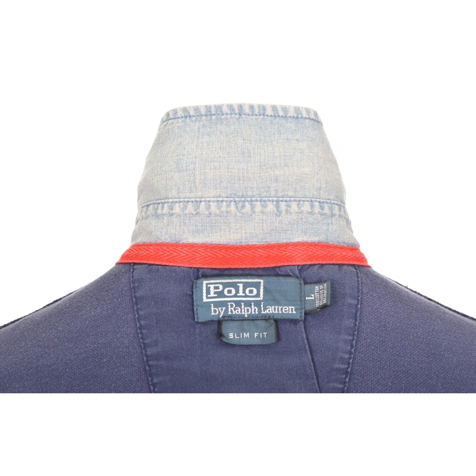 Polo Ralph Lauren Polo Ralph Lauren Polo Shirt USA America Country Flag Vintage Slim Fit L Blue Mens Shirt Size US L / EU 52-54 / 3 - 6 Thumbnail