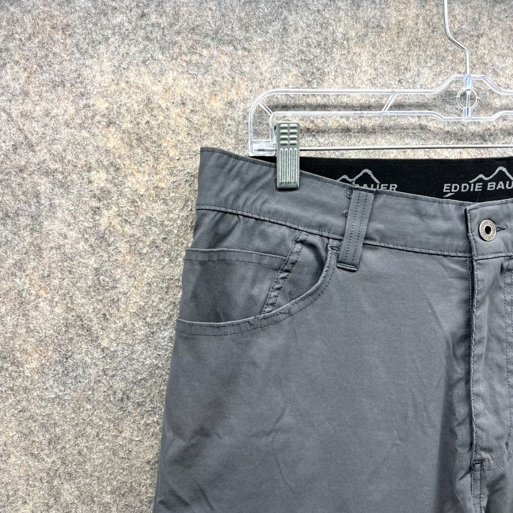 Eddie Bauer VINTAGE Eddie Bauer Pants Men 36x32 Gray Chino Flat Front Stretch Trousers Golf Casual Formal Workwear Size US 36 / EU 52 - 6 Thumbnail