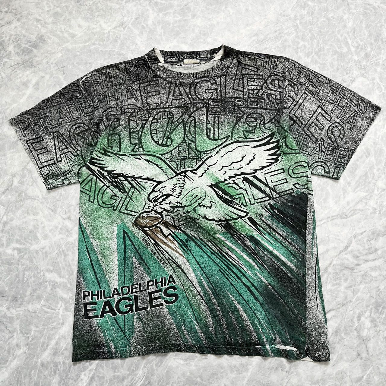 image of VTG 90's Nfl Philadelphia Eagles Magic Johnson Tt-Shirt Aop, Men's (Size XL)