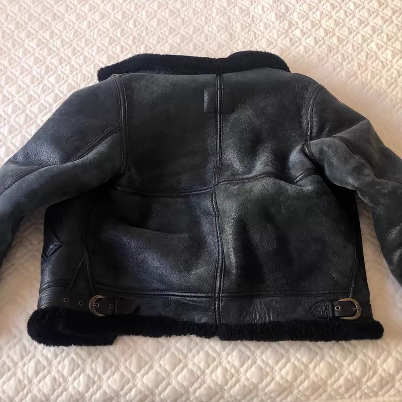 Schott Schott Fur one-piece sheepskin slim leather jacket Size US XXS / EU 40 - 2 Thumbnail