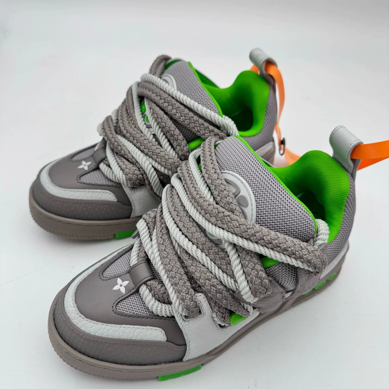 Louis Vuitton LV Gray Green Skate Shoes Size 35.5 Size US 4.5 / IT 34.5 - 1 Thumbnail