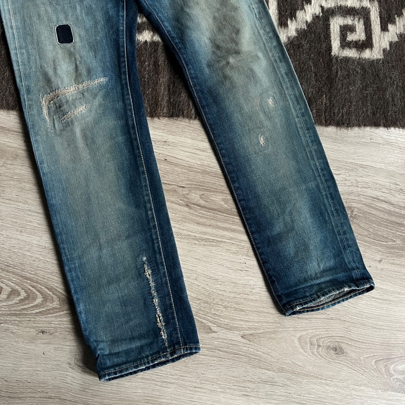 Edwin Edwin Selvedge Jeans Japanese Denim Slim Fit Distressed 9828 Size US 32 / EU 48 - 10 Thumbnail