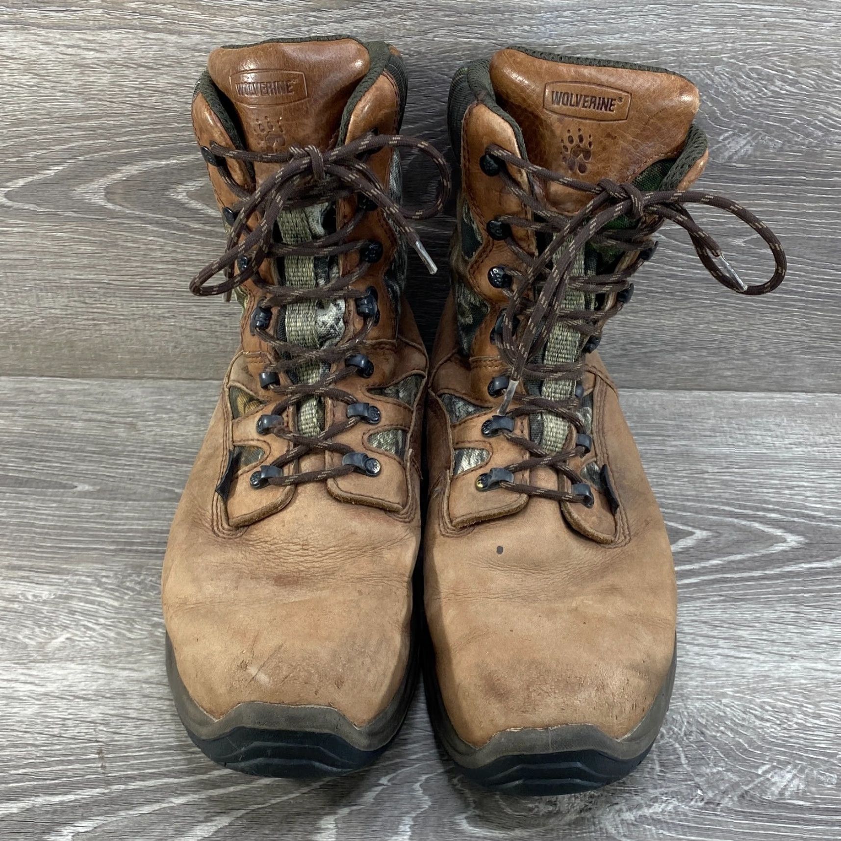 Vibram Wolverine Mens 9EW Brown Leather Camo Insulated Waterproof Boots Vibram Hunting Winter Hiking Size US 8 / EU 41 - 3 Thumbnail
