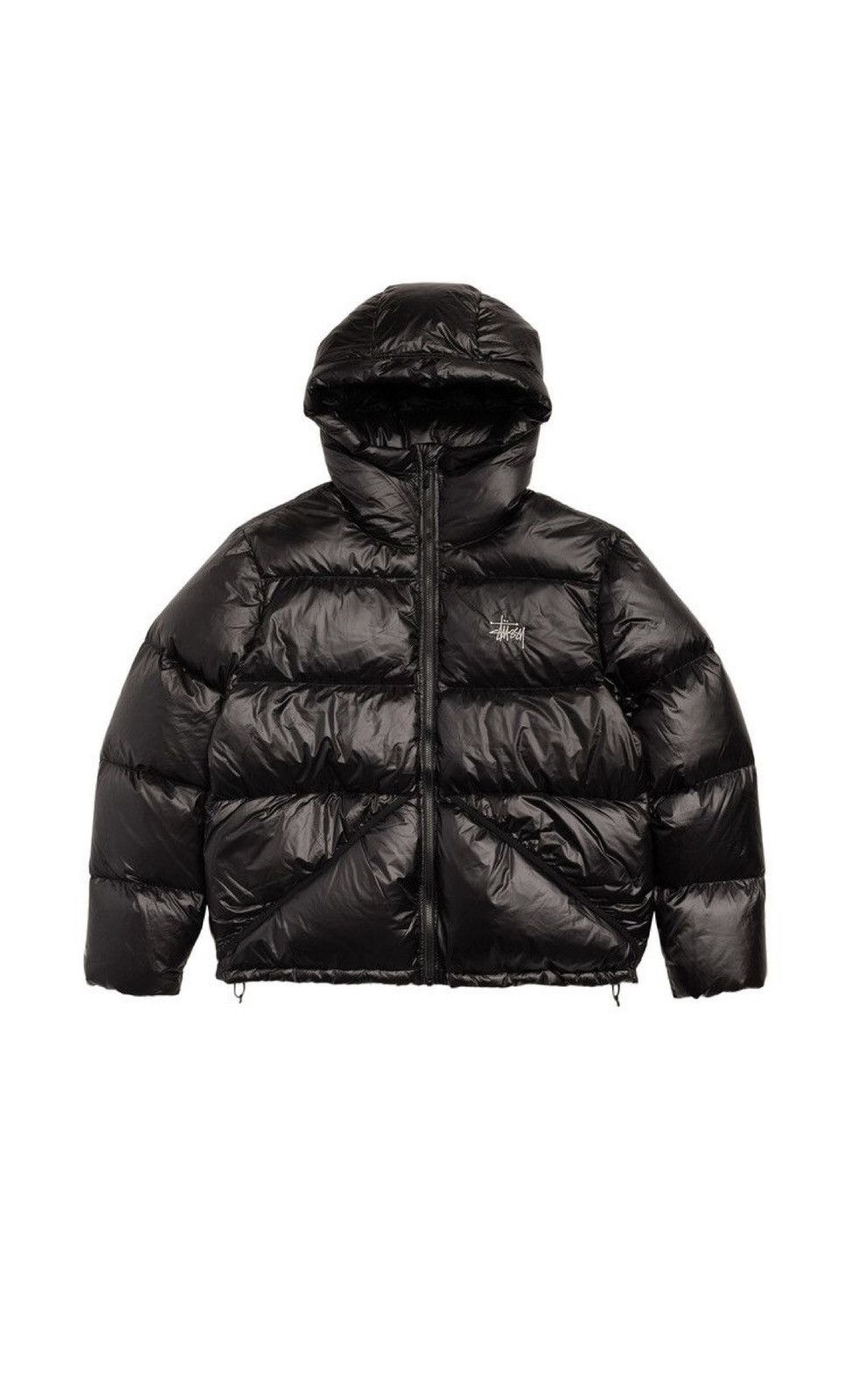 Stussy Micro Ripstop Down Parka in Black and Pink 800 full | Grailed