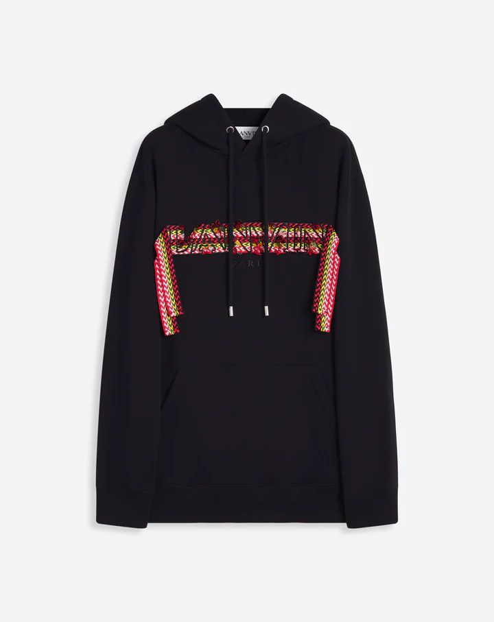 Lanvin o1w1db10225 Classic Oversized Curblace Hoodie in Black Size US M / EU 48-50 / 2 - 1 Thumbnail
