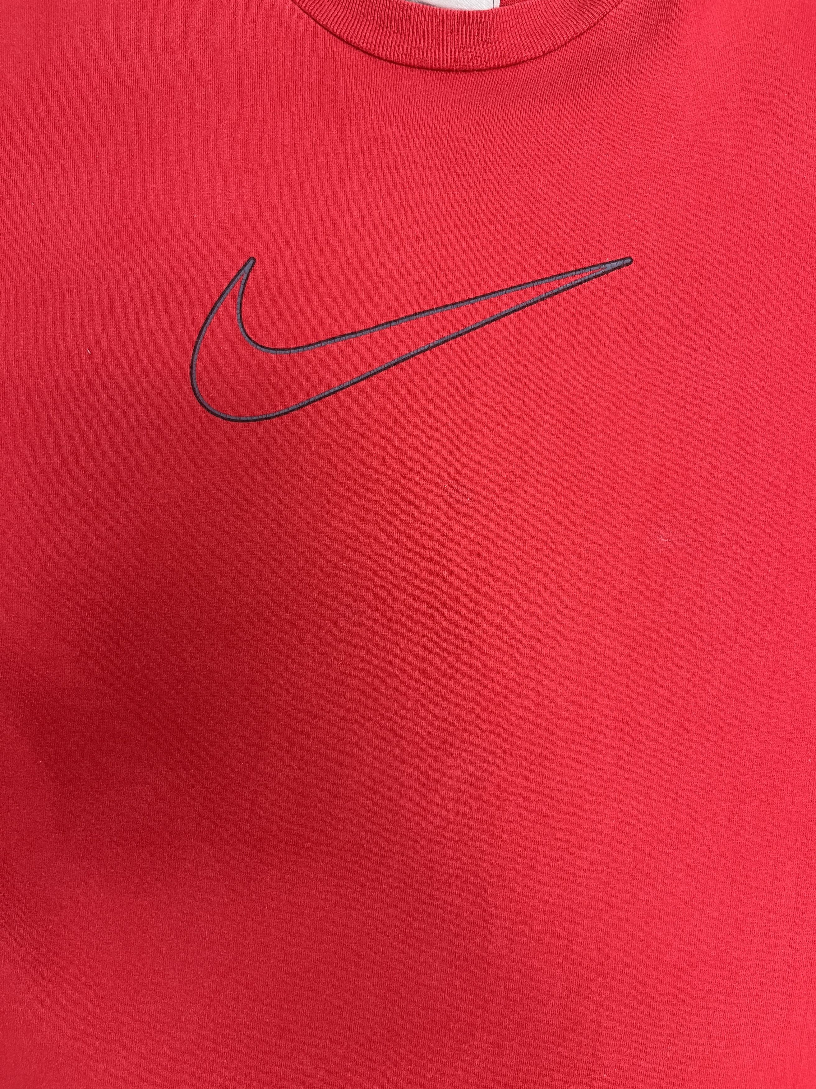 Nike × Vintage Nike Big Swoosh Vintage Red T-Shirt Tee Size US XXL / EU 58 / 5 - 2 Thumbnail