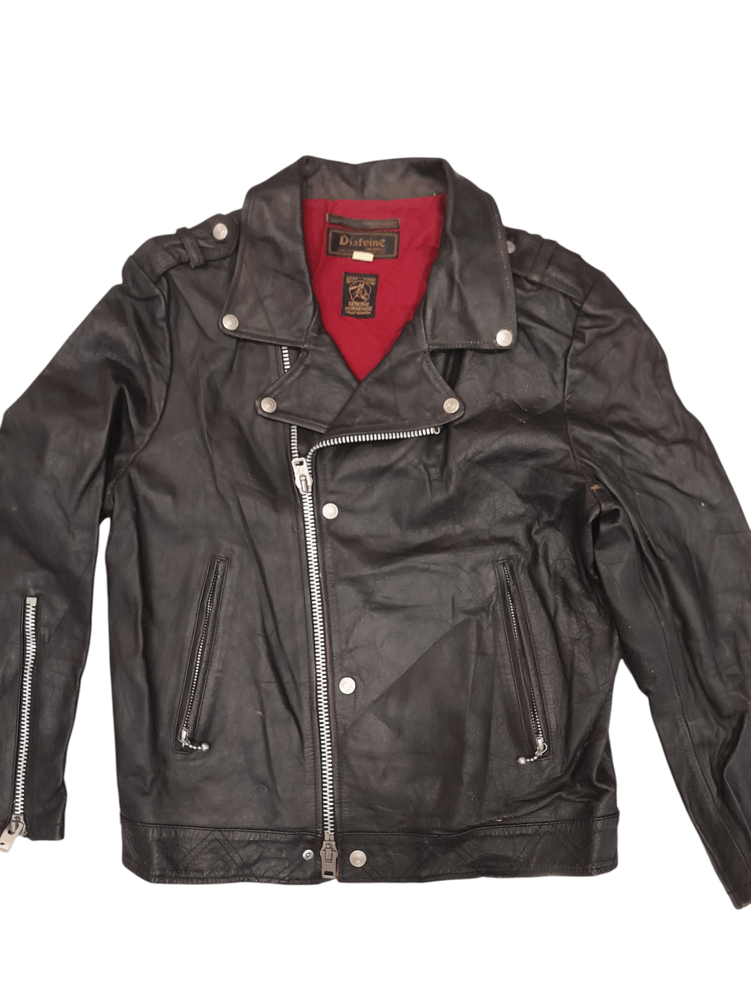Other DIAFVINE Seung Rae Kim Punk Leather Horsehide Jacket (F467) Size US M / EU 48-50 / 2 - 2 Thumbnail
