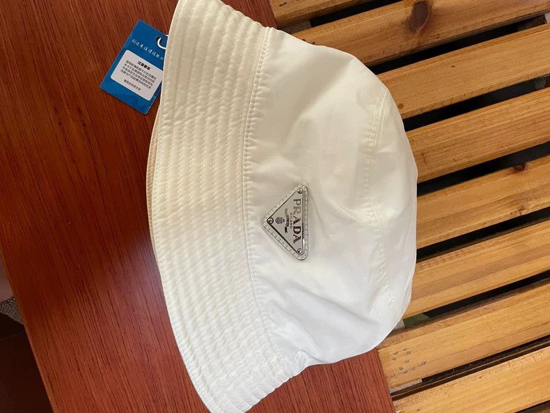 Prada Prada White Fisherman Hat, XL Size-2506 Size ONE SIZE - 2 Thumbnail