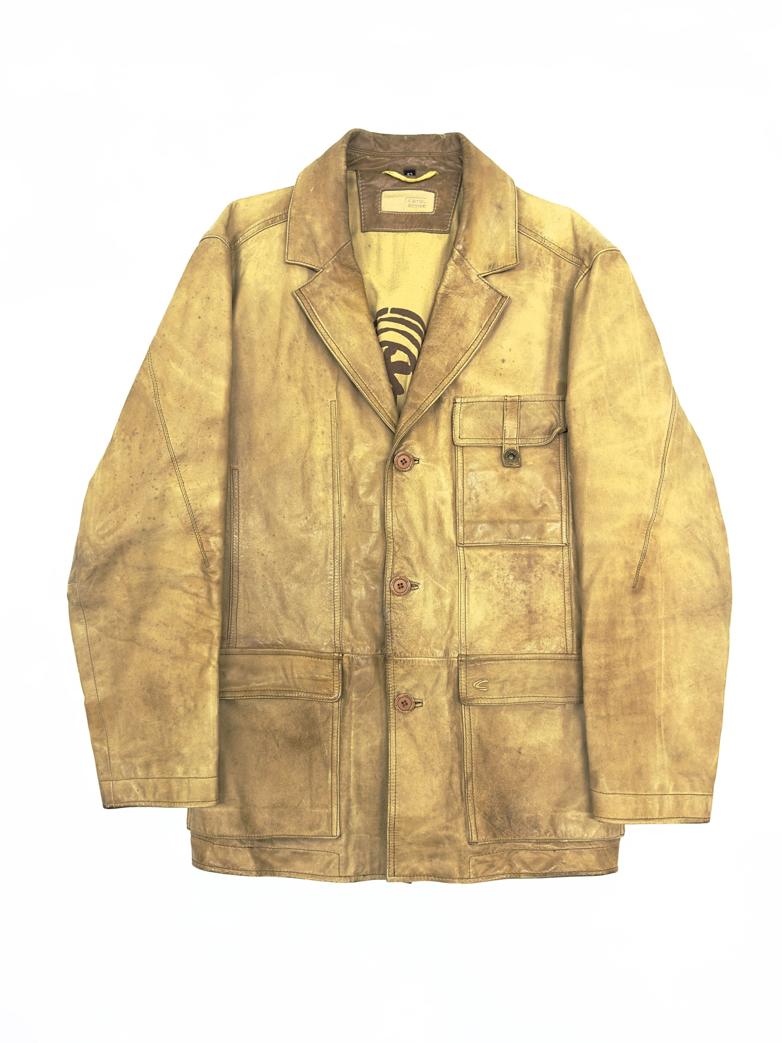Camel Old Leather CAMEL Sport Suit Coat Blazer 1990s Jacket Size US M / EU 48-50 / 2 - 1 Thumbnail