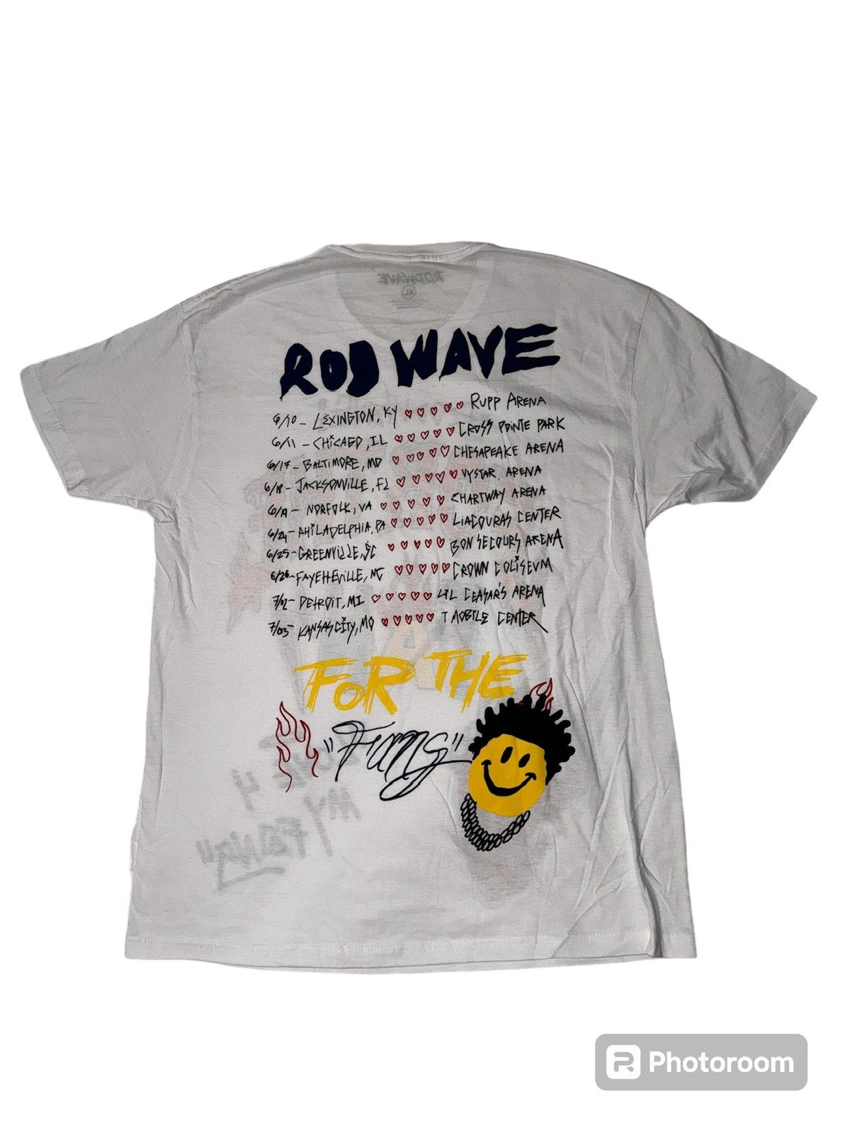 Other Rod Wave “For The Fans Tour” Graphic Tee Size US XL / EU 56 / 4 - 2 Thumbnail