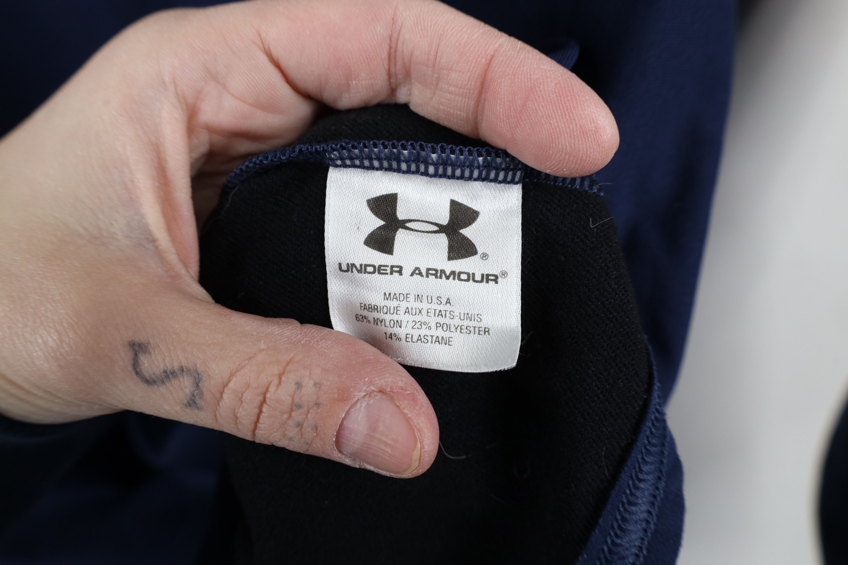 Under Armour × Vintage Under Armour Tactical Mock Neck Compression T-Shirt Blue Size US L / EU 52-54 / 3 - 12 Thumbnail