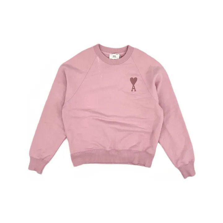 AMI AMIPARIS Pink Heart Logo Long Sleeve Sweatshirt -2507 Size US M / EU 48-50 / 2 - 2 Thumbnail