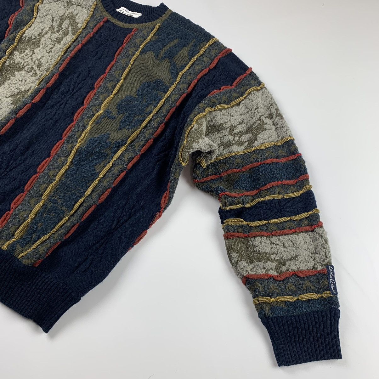 Carlo Colucci × Vintage Vintage heavy knit 3D coogi style sweater Size US L / EU 52-54 / 3 - 5 Thumbnail