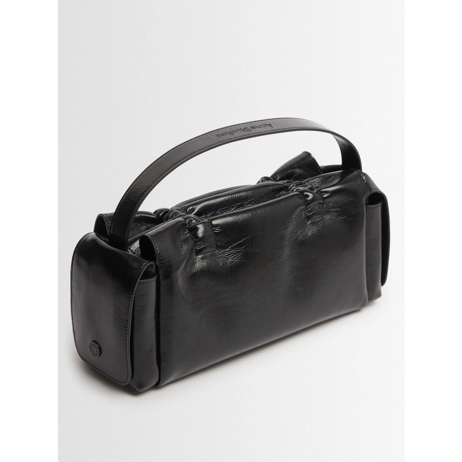 Acne Studios ACNE STUDIOS Multipocket $1750 Black Leather Top Handle Bag Size ONE SIZE - 3 Thumbnail