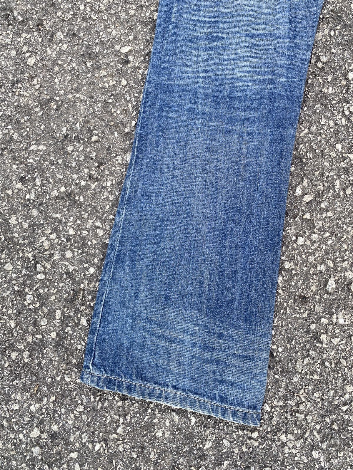 Japanese Brand × Tornado Mart Red Hearing Bootcut Blue Washed Distressed Denim Size US 34 / EU 50 - 10 Thumbnail