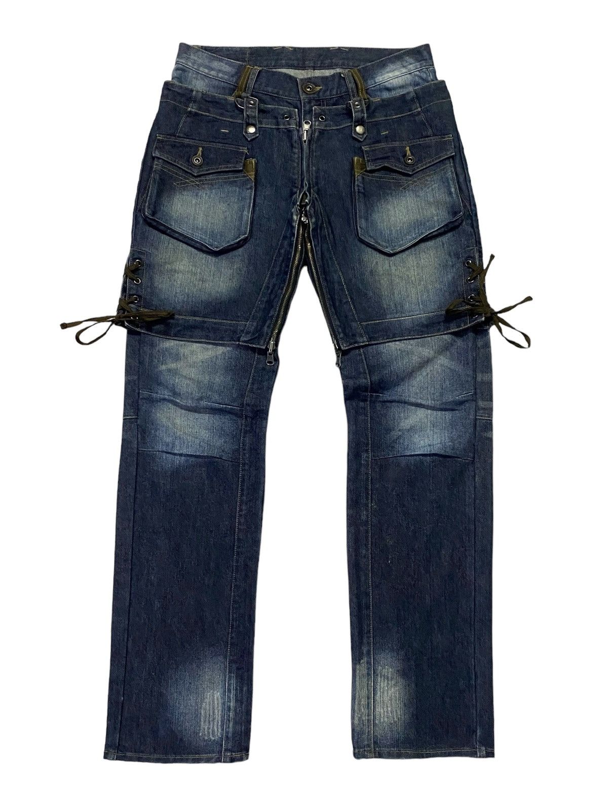 Japanese Brand × PPFM Hot‼️PPFM Double Thighs Can Be Turned Backwards Denim Size US 32 / EU 48 - 3 Thumbnail