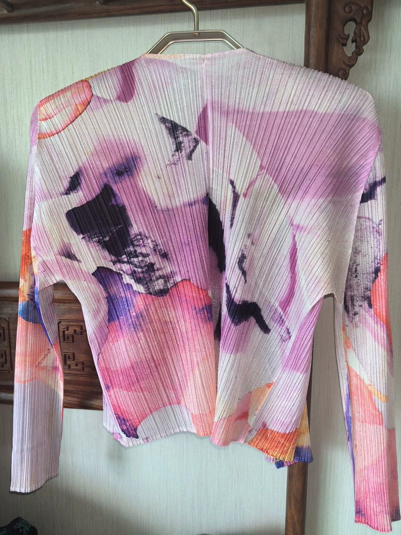 Issey Miyake Issey Miyake size:3 Pink pleated cardigan Size S / US 4 / IT 40 - 2 Thumbnail