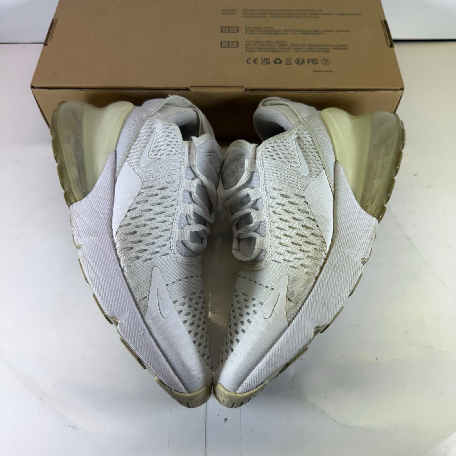 Nike Nike Air Max 270 (GS) 943345-103 White/White Size 5 Youth Size US 5 / IT 35 - 5 Thumbnail