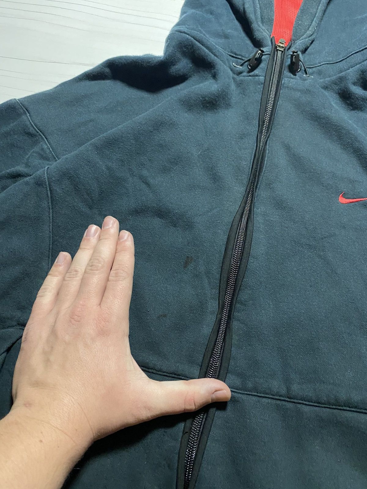 Nike × Vintage Vintage Nike Shox faded oversize box fit y2k zip Hoodie Size US XL / EU 56 / 4 - 9 Thumbnail