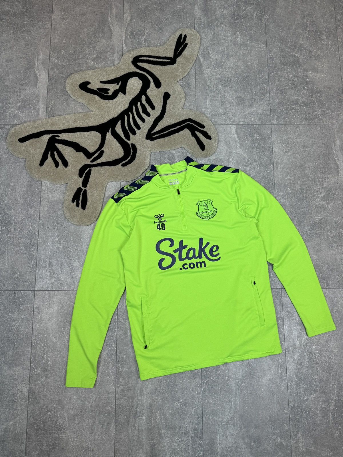 Hummel × Vintage Mens Vintage Hummel Everton soccer sweatshirt jersey Size US M / EU 48-50 / 2 - 1 Thumbnail