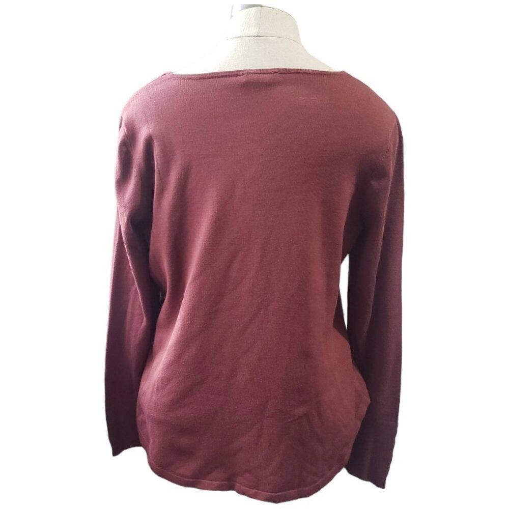 Chicos CT1779 Chico's Brown Long Sleeve Light Weight Sweater M Size M / US 6-8 / IT 42-44 - 3 Thumbnail