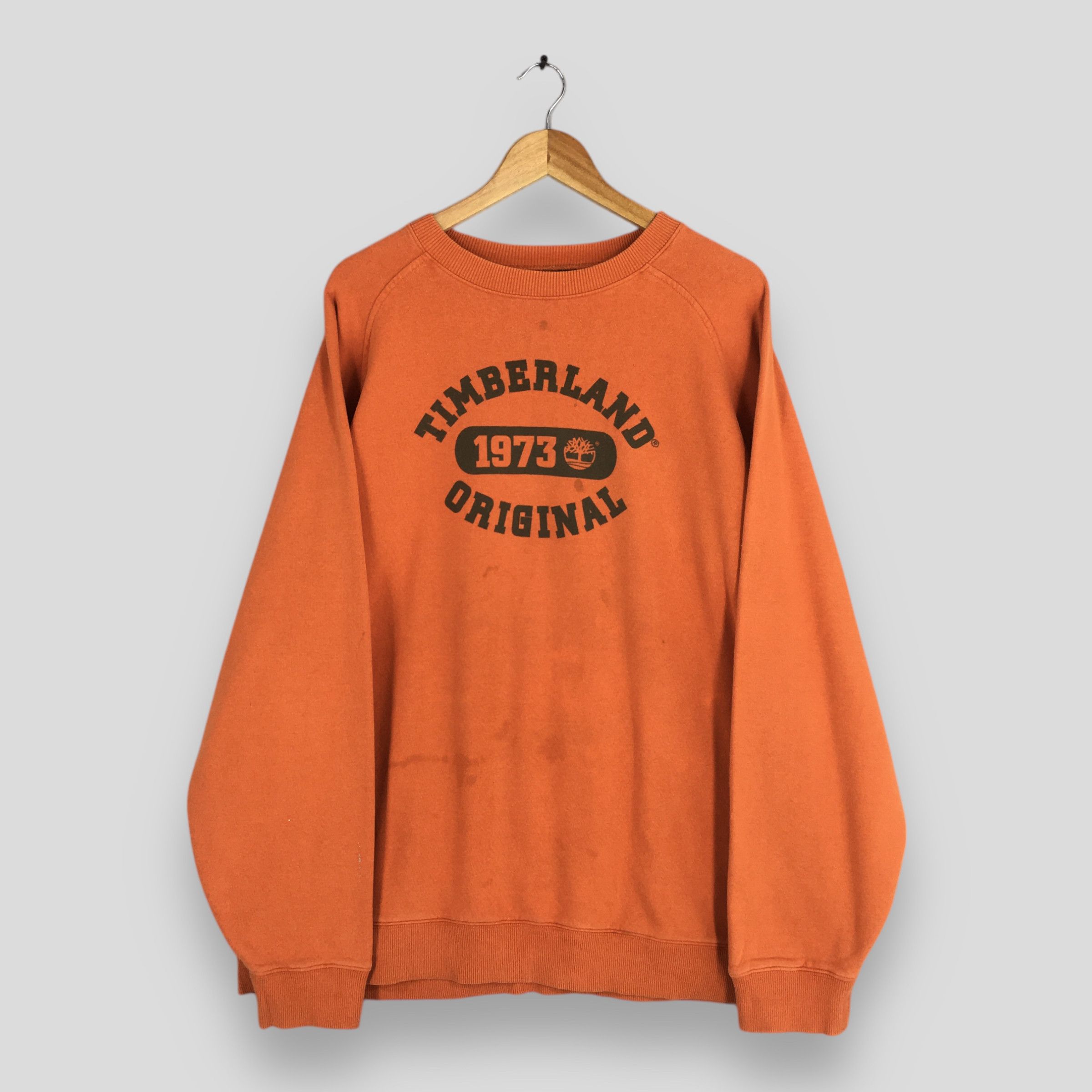 Timberland Vintage 90s Timberland Weathergear Orange Sweatshirt XLarge Size US XL / EU 56 / 4 - 1 Thumbnail