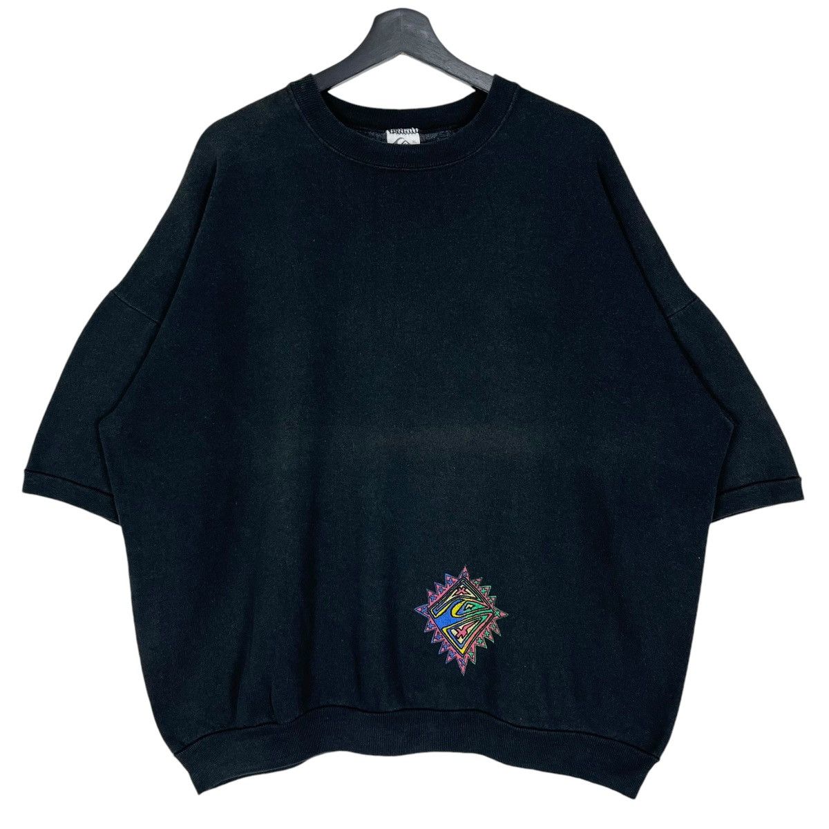 Quiksilver × Vintage Vintage 90s Quicksilver Short Sleeve Sweatshirt Size US XL / EU 56 / 4 - 2 Thumbnail