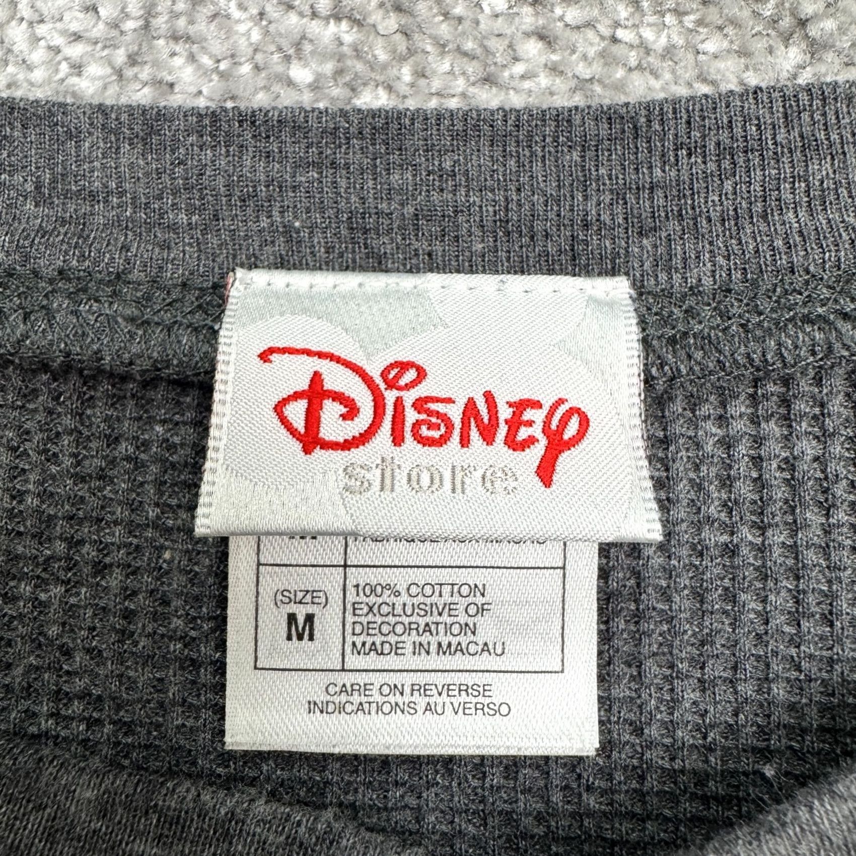Disney VINTAGE Disney Mickey Mouse Waffle Knit Thermal Shirt Mens M Gray 90s Cartoon Size US M / EU 48-50 / 2 - 7 Thumbnail