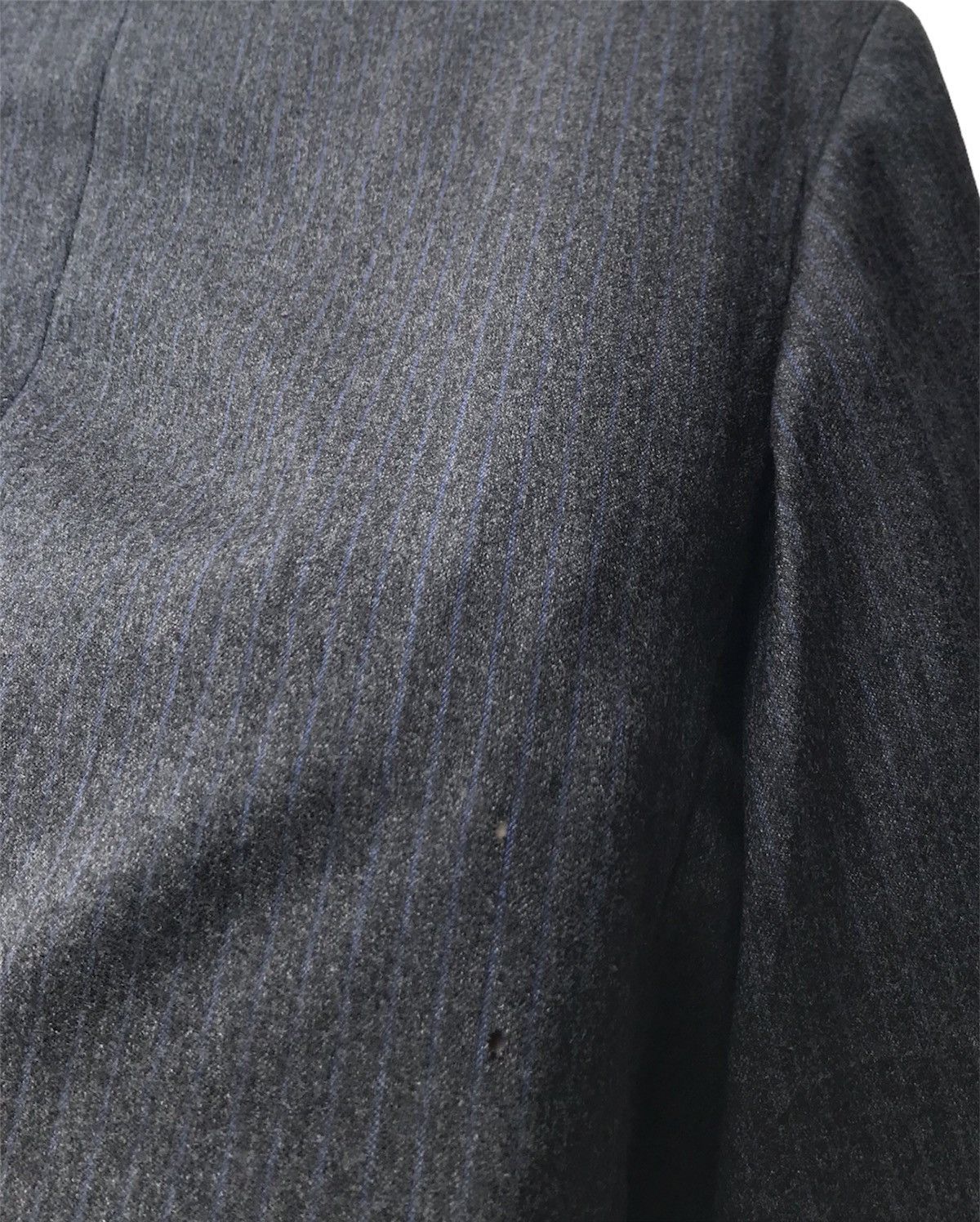 Lanvin Lanvin Double Breasted Grey Striped Wool Blazer Size US M / EU 48-50 / 2 - 10 Thumbnail