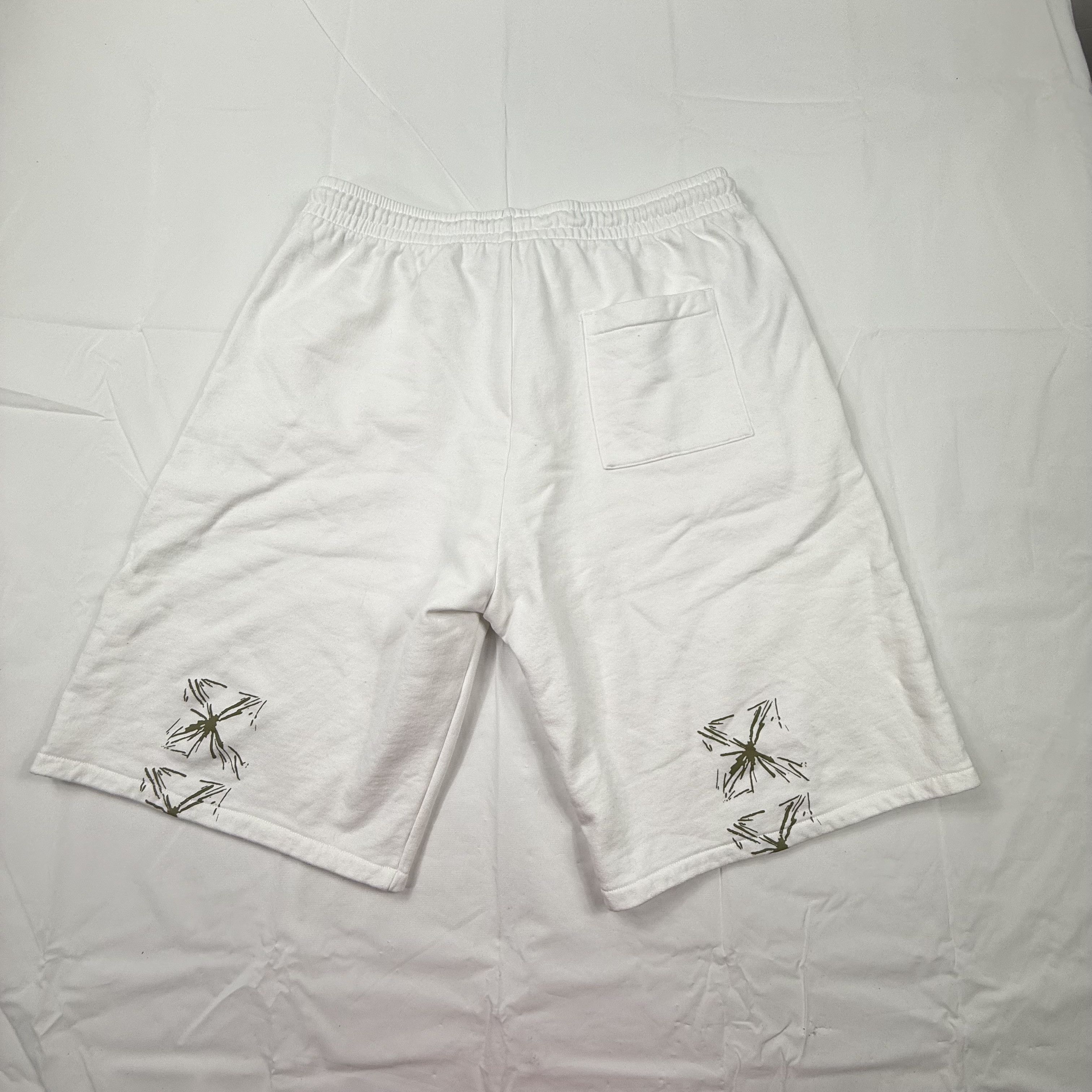 Off-White Off-White Mens White Graphic Sweat Shorts XL Size US 40 / EU 56 - 1 Thumbnail