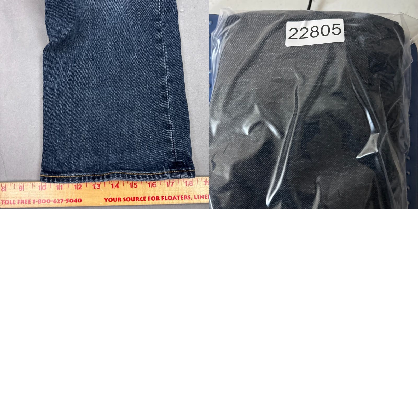 Levi's Levi's 501 Jeans Mens 38x30 Blue Button Fly Denim Pants Faded Dark Stretch Work Jeans Size US 38 / EU 54 - 10 Thumbnail
