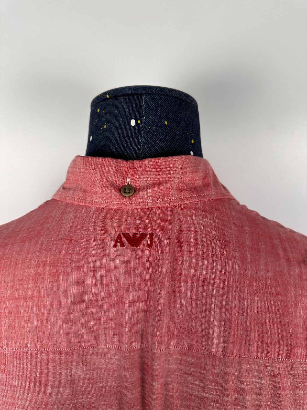 Armani Armani Jeans Shirt Button Up Long Sleeve Pink Size XL Slim Size US XL / EU 56 / 4 - 7 Thumbnail